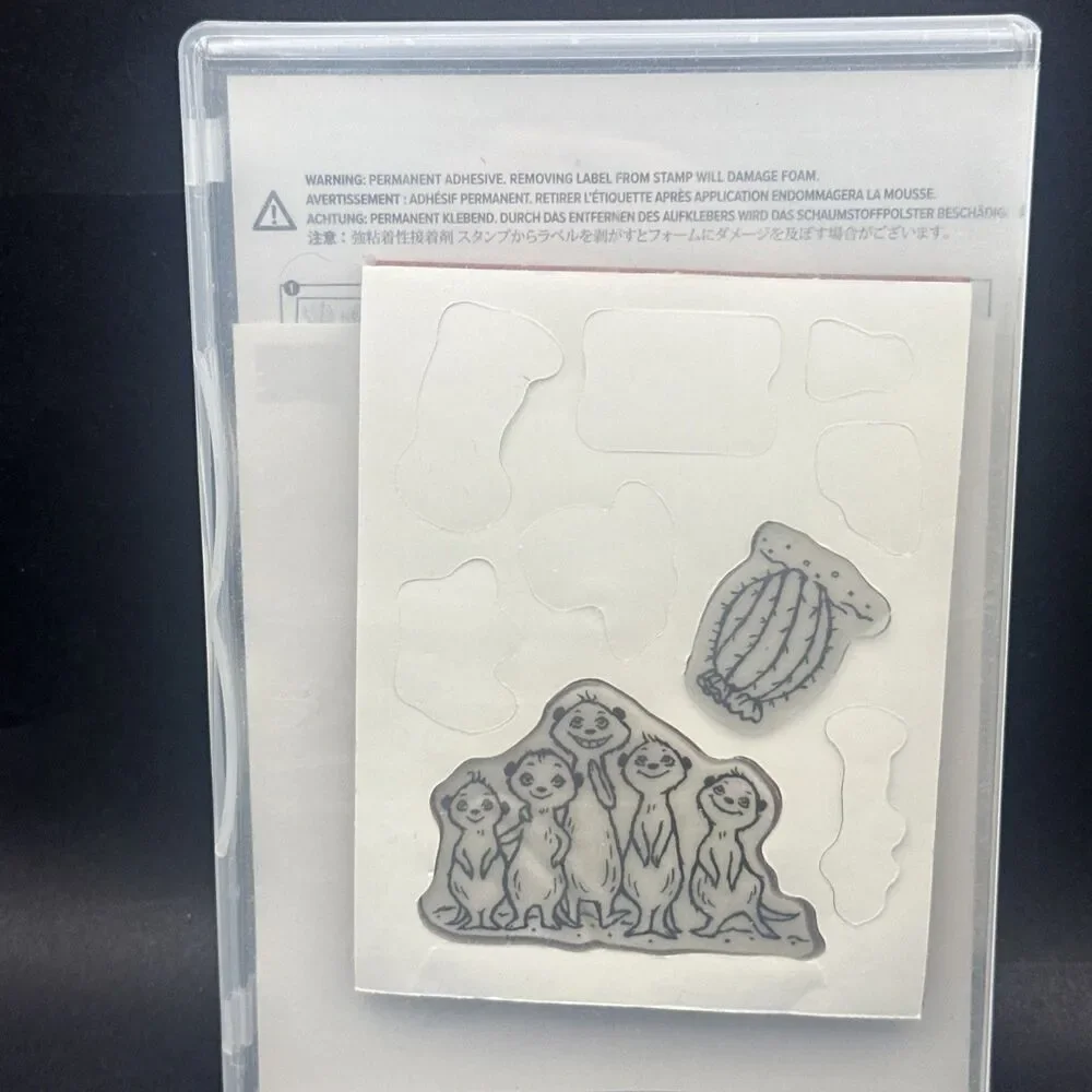 Stampin Up 152294 The Gangs All Meer Rubber Cling Stamp 9 pc Animal Party